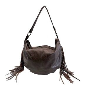 Patricia Nash Leather Fringe Western‎ Shoulder Handbag